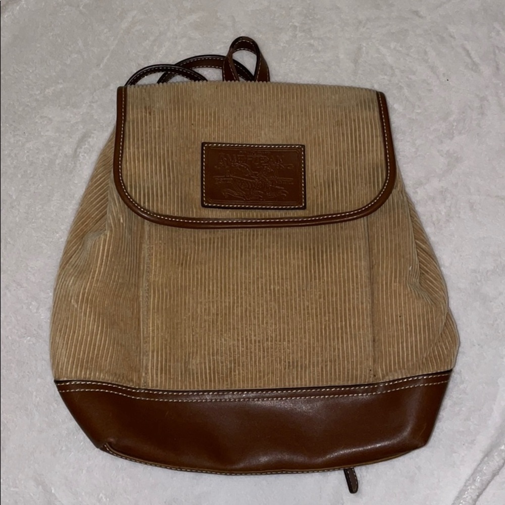 American Living corduroy backpack